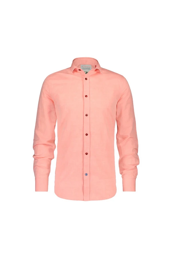 A FISH NAMED FRED Πουκάμισα Shirt linen orange - ORANGE