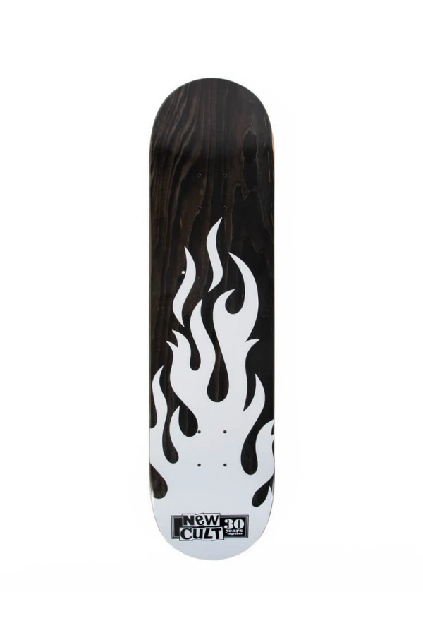 NEW CULT Skate Deck NEW CULT SKATE DECK BLACK FLAME 30 YEARS LOGO - ΜΑΥΡΟ
