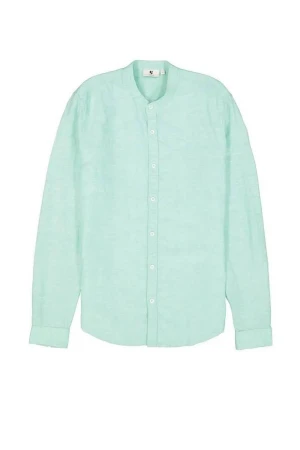 GARCIA λινό πουκάμισο P41282_men`s shirt ls - Μέντα