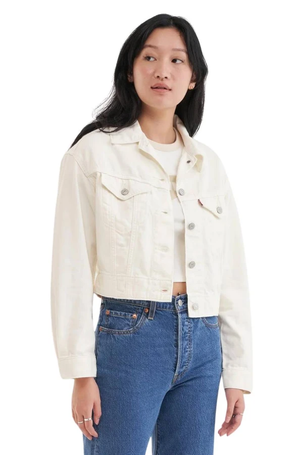 LEVI'S ΤΖΙΝ ΜΠΟΥΦΑΝ FEATHERWEIGHT TRUCKER - Λευκό