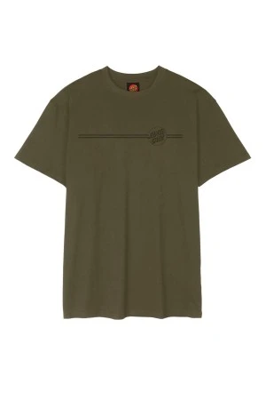 SANTA CRUZ T-Shirts Tonal Opus Dot Stripe T-Shirt - ΠΡΑΣΙΝΟ