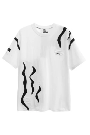 MOD WAVE MOVEMENT Unisex T-Shirt SCRATCH DESIGN - ΛΕΥΚΟ