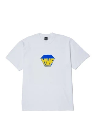 HUF T-Shirts BIG BLOCK S/S TEE - ΛΕΥΚΟ