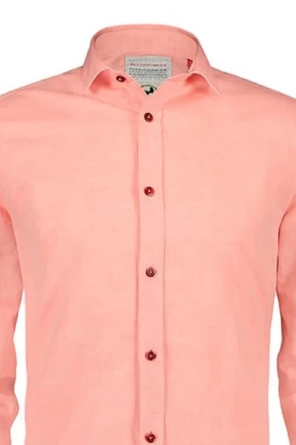 A FISH NAMED FRED Πουκάμισα Shirt linen orange - ORANGE