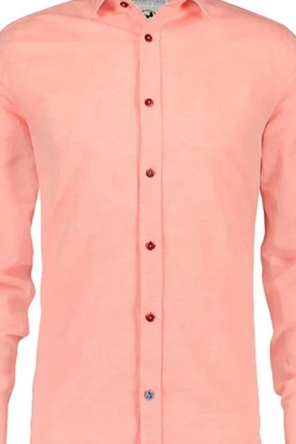 A FISH NAMED FRED Πουκάμισα Shirt linen orange - ORANGE