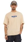 Von Dutch Ανδρικό T-Shirt Vintage Print - Μπεζ