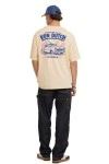 Von Dutch Ανδρικό T-Shirt Vintage Print - Μπεζ