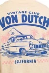 Von Dutch Ανδρικό T-Shirt Vintage Print - Μπεζ