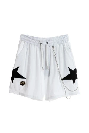 MOD WAVE MOVEMENT Unisex Βερμούδα Star Design - Λευκή