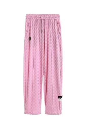 MOD WAVE MOVEMENT Unisex Παντελόνι Square Pattern - Ροζ