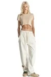 MOD WAVE MOVEMENT Women's Cropped Top - Beige 