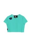 MOD WAVE MOVEMENT Women's Cropped Top - Green 