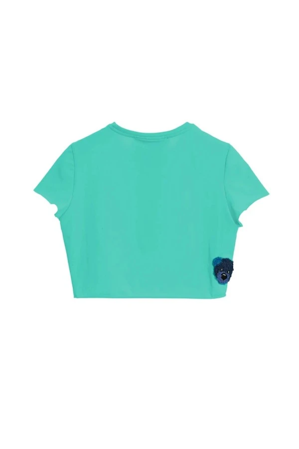 MOD WAVE MOVEMENT Women's Cropped Top - Green 
