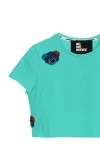 MOD WAVE MOVEMENT Women's Cropped Top - Green 