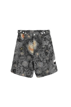 MOD WAVE MOVEMENT Unisex Denim Tapestry Βερμούδα - Μαύρη