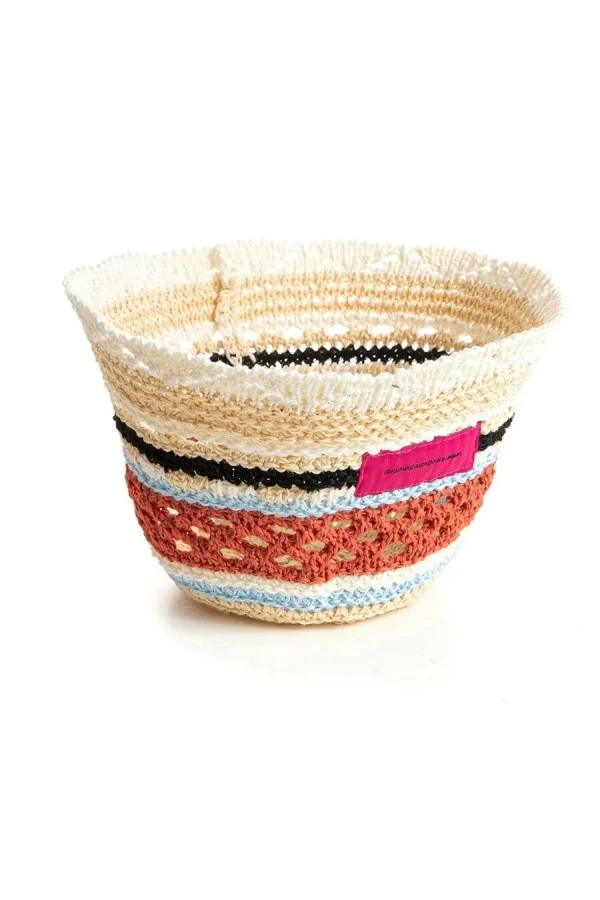 MOD WAVE MOVEMENT Καπέλα MWM Wicker Striped Bucket Hat - RED
