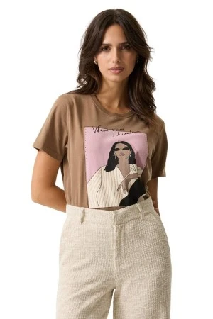 Garcia Γυναικείο T-Shirt - Soft Taupe