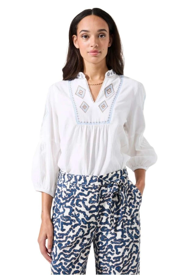 GARCIA Women’s Blouse White Boho