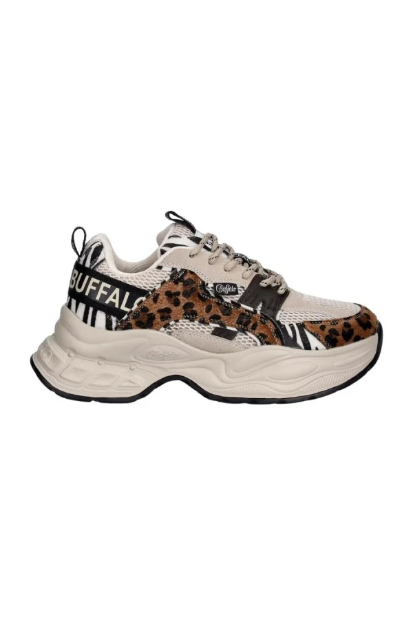 BUFFALO Γυναικεία Sneakers Yuno One - Μπεζ Animal Print