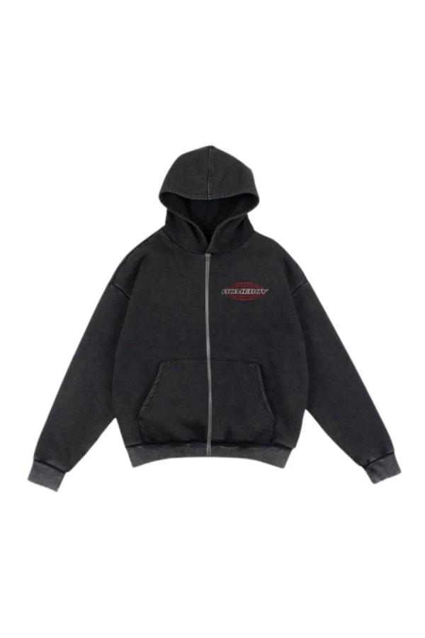 Homeboy Unisex Pit Crew Hooded Jacket - Black