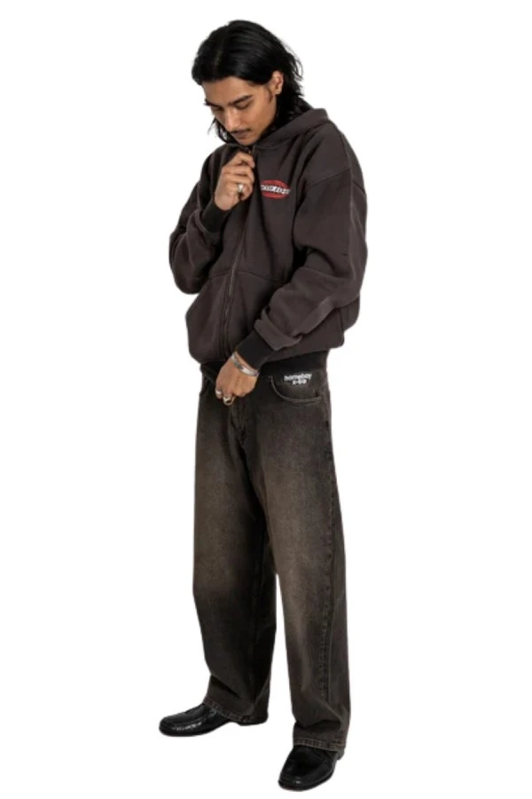 Homeboy Unisex Pit Crew Hooded Jacket - Black