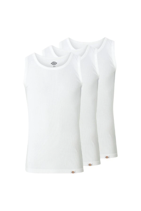 Dickies Men’s Tank Top 3 Pack - White