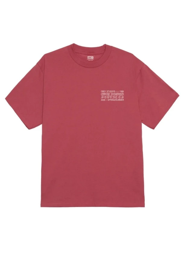 Obey Design Services Tee Ανδρικό - Κόκκινο