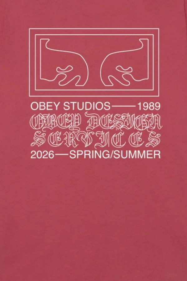 Obey Design Services Tee Ανδρικό - Κόκκινο