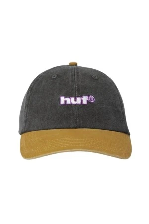 HUF Καπέλα TWO TONE 89 WASHED 6 PANEL HAT - BLACK