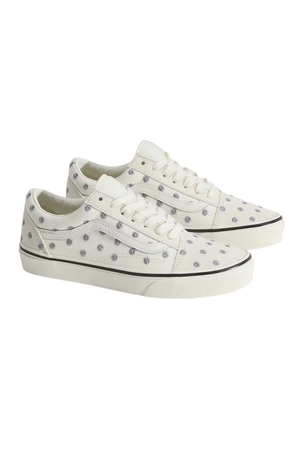 Vans Old Skool Γυναικεία Sneakers - Λευκά με Λουλούδια