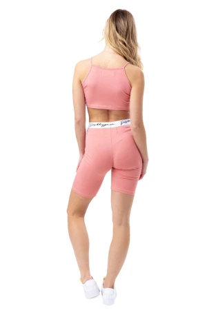 JUST HYPE Τοπ WOMENS ROSETTE LABEL CAMI - PINK