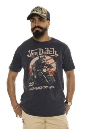 VON DUTCH T-Shirts VD/1/TR/WOLF/NV - ΜΠΛΕ
