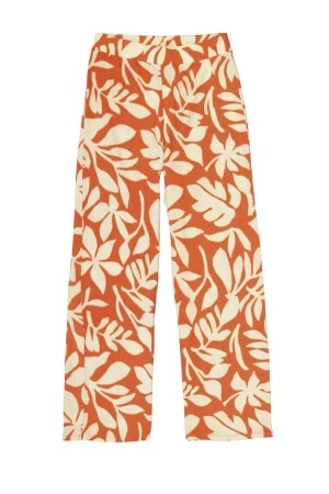 GARCIA Γυναικείο Παντελόνι Tropical Print Πορτοκαλί
