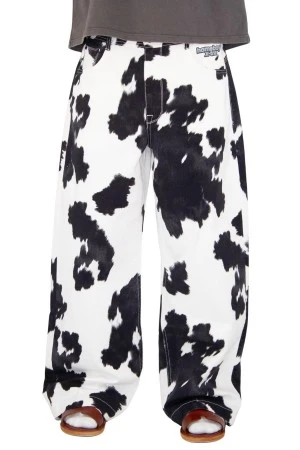 HOMEBOY Cow Print Baggy Denim Παντελόνι