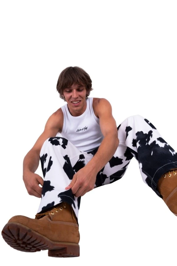 HOMEBOY Cow Print Baggy Denim Παντελόνι