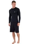 HURLEY Men’s Rashguard Slim Fit Icon Circle Long Sleeve - Black