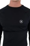 HURLEY Men’s Rashguard Slim Fit Icon Circle Long Sleeve - Black
