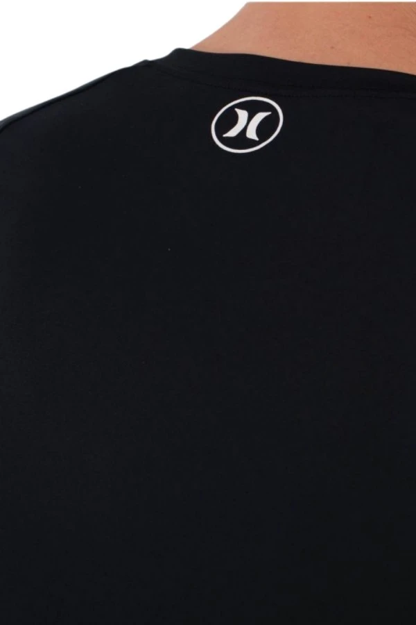 HURLEY Men’s Rashguard Slim Fit Icon Circle Long Sleeve - Black