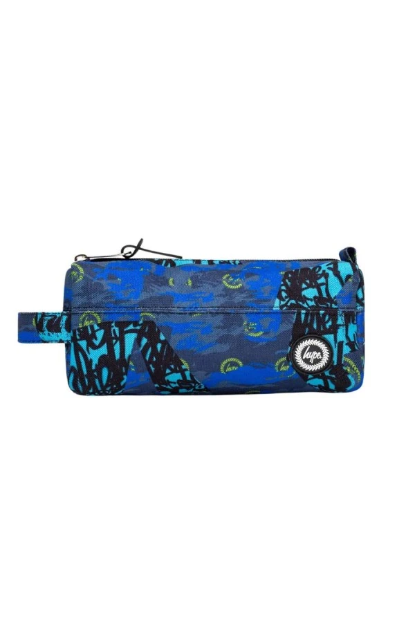 JUST HYPE Κασετίνες- Νεσεσερ UNISEX BLUE TYLER CAMO CREST PENCIL CASE - BLACK