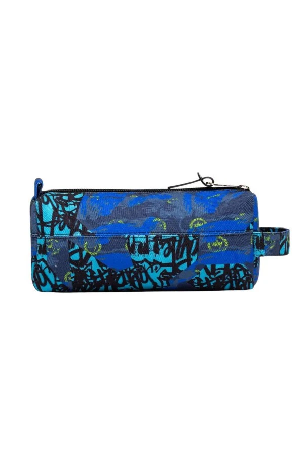 JUST HYPE Κασετίνες- Νεσεσερ UNISEX BLUE TYLER CAMO CREST PENCIL CASE - BLACK