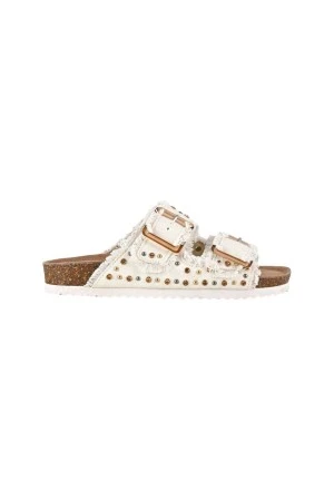 COLORS OF CALIFORNIA ΠΑΙΔΙΚΑ ΣΑΝΔΑΛΙΑ Canvas Sandal With Studs - ΑΣΠΡΑ