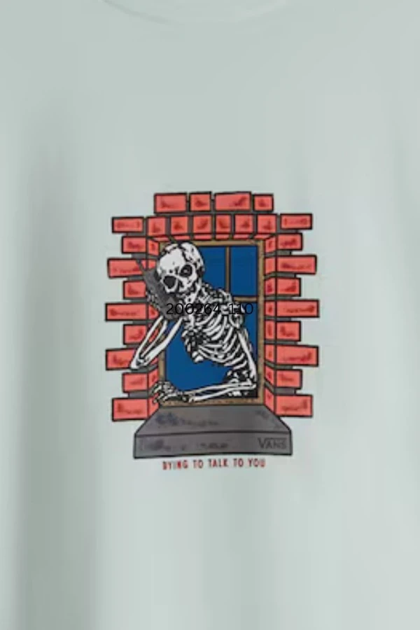 VANS T-Shirts SKULL WINDOW SS - ΠΡΑΣΙΝΟ