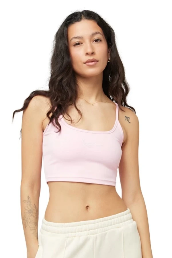 KARL KANI T-Shirts SMALL SIGNATURE ESSENTIAL CROP TOP - ΡΟΖ