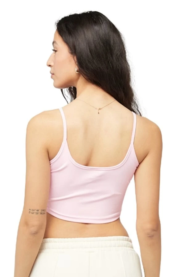 KARL KANI T-Shirts SMALL SIGNATURE ESSENTIAL CROP TOP - ΡΟΖ