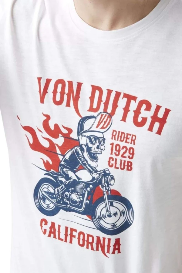 VON DUTCH T Shirts ΑΝΔΡΙΚΑ VD/1/TR/RIDE/W - Λευκό