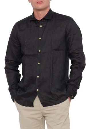 SEINSE Πουκάμισα CAMICIA M/L - ΜΑΥΡΟ