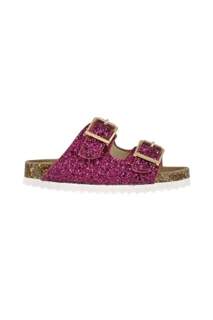 COLORS OF CALIFORNIA ΣΑΝΔΑΛΙΑ Glitter Sandal 2 Buckles - ΡΟΖ