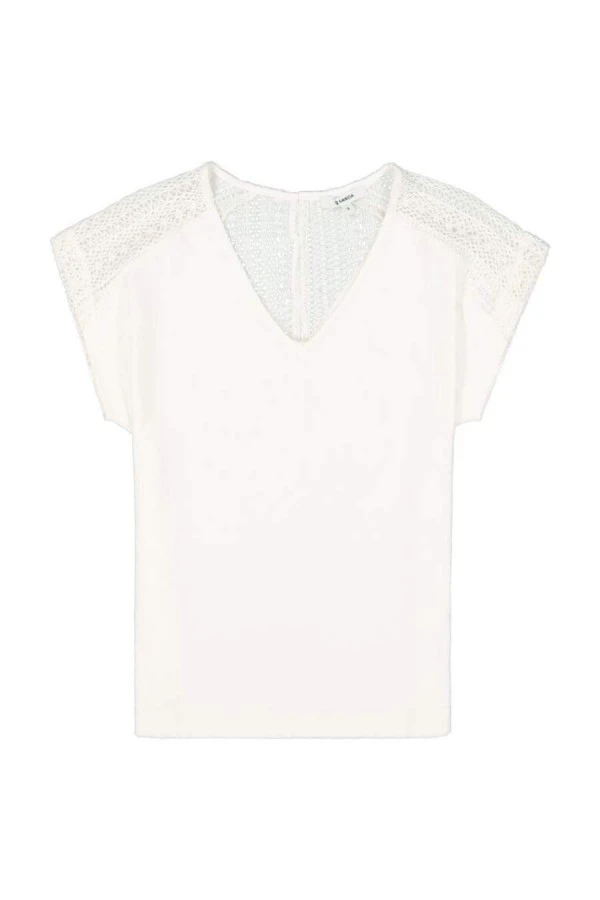 GARCIA ΓΥΝΑΙΚΕΙΑ T-Shirts Q40006_ladies T-shirt ss - ΑΣΠΡΟ