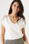 GARCIA ΓΥΝΑΙΚΕΙΑ T-Shirts Q40006_ladies T-shirt ss - ΑΣΠΡΟ