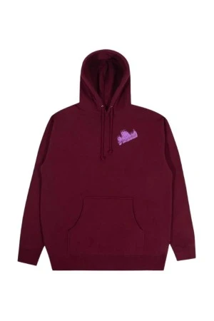 THE HUNDREDS Blurred Slant Pullover - BURGUNDY